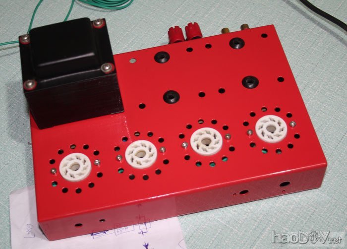 纯2版6sn7+6V6(6p6p)单端胆机完工了。