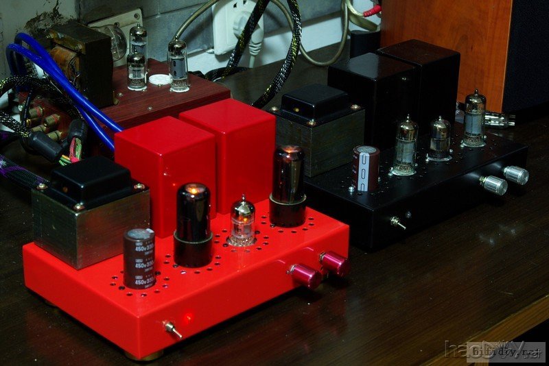 纯2版6sn7+6V6(6p6p)单端胆机完工了。