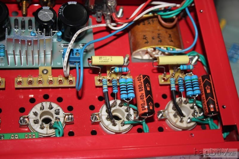 纯2版6sn7+6V6(6p6p)单端胆机完工了。