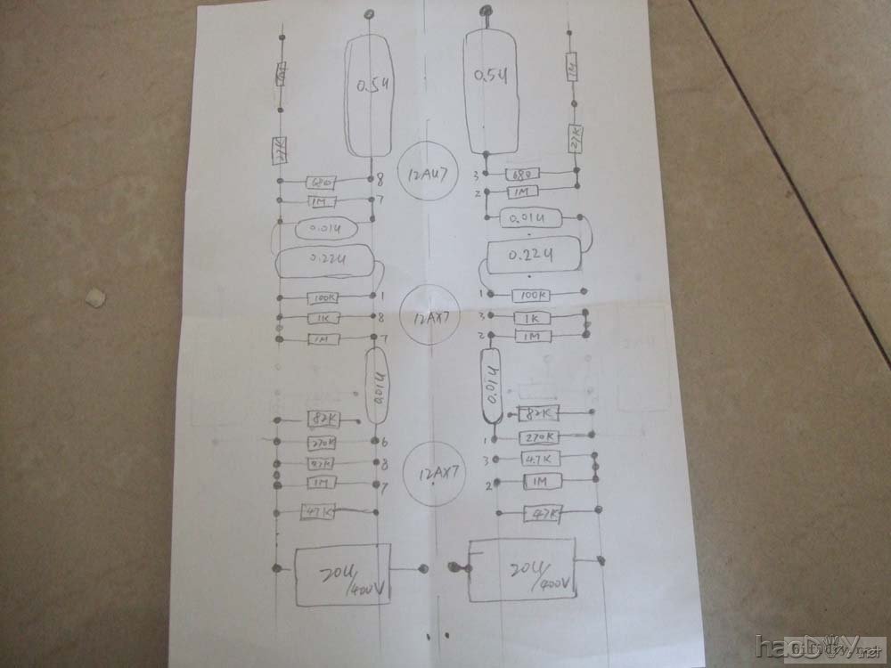 深夜发贴,仿做Marantz马兰士7 电子管胆前级