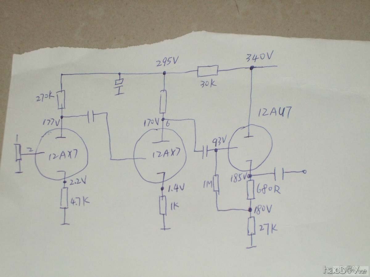 深夜发贴,仿做Marantz马兰士7 电子管胆前级