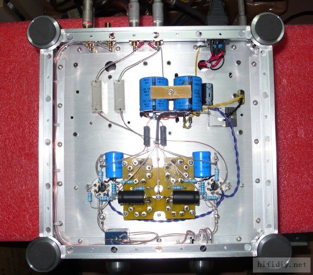 折腾了一个6n8p胆前级给电脑用。已经完成