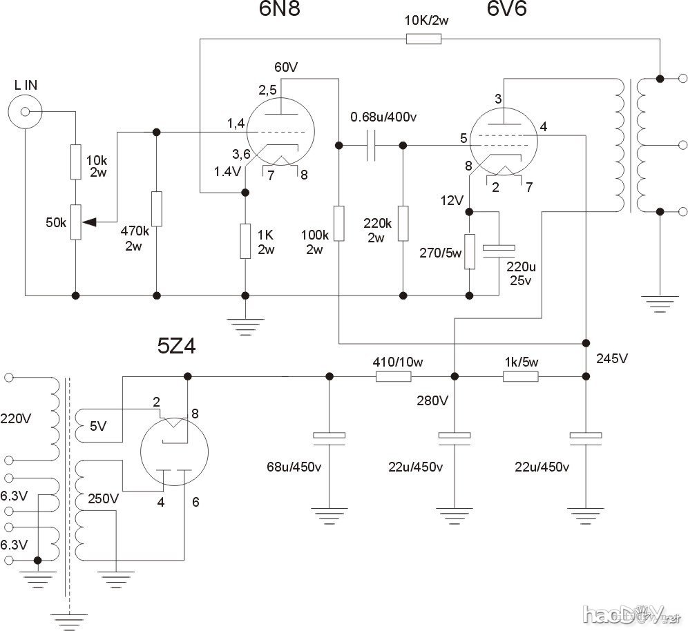 新手第一次搭棚作业6n8p+6v6(6p6p)单端胆机