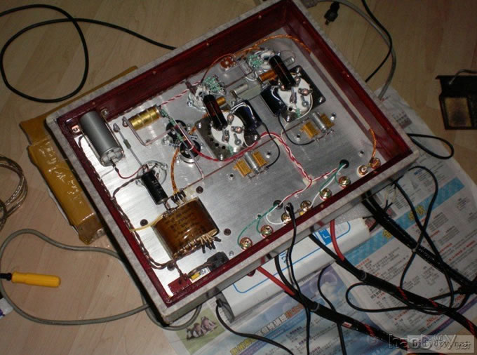 6sn7+2A3单端胆机功放竣工,噢耶。。。