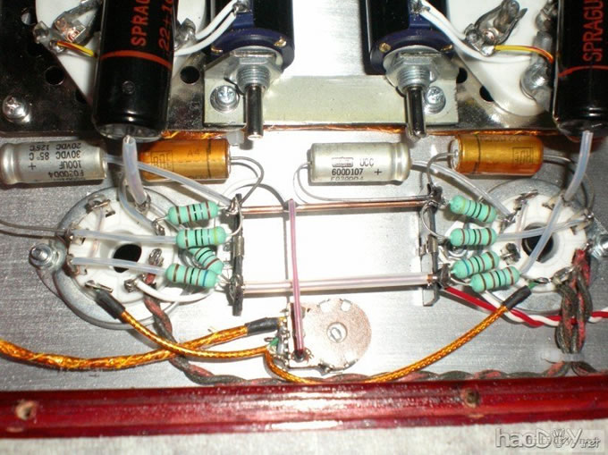 6sn7+2A3单端胆机功放竣工,噢耶。。。