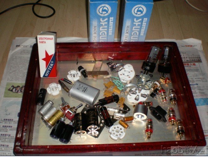 6sn7+2A3单端胆机功放竣工,噢耶。。。