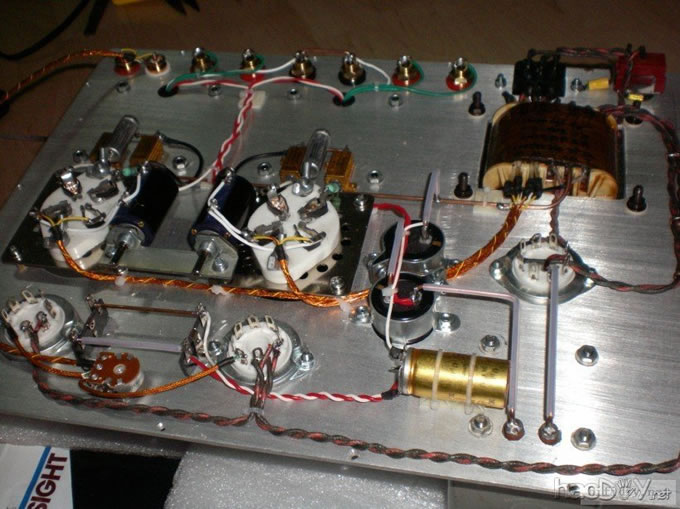 6sn7+2A3单端胆机功放竣工,噢耶。。。