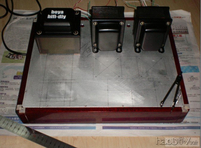 6sn7+2A3单端胆机功放竣工,噢耶。。。