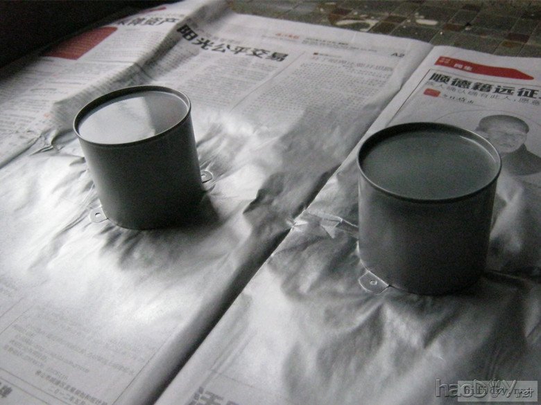 烟罐作牛罩变压器罩,废物利用,绿色环保.