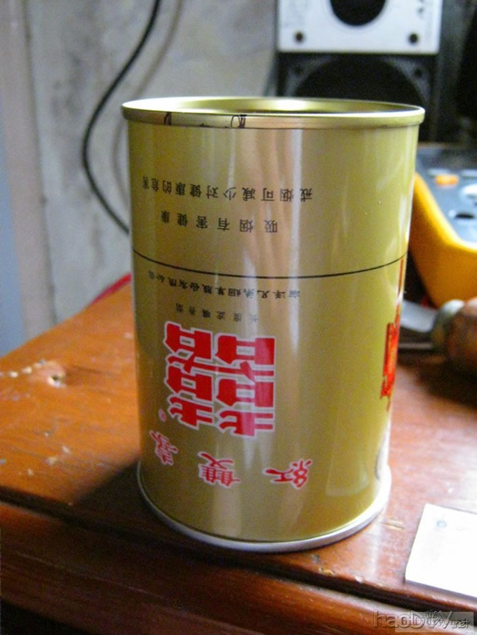 烟罐作牛罩变压器罩,废物利用,绿色环保.