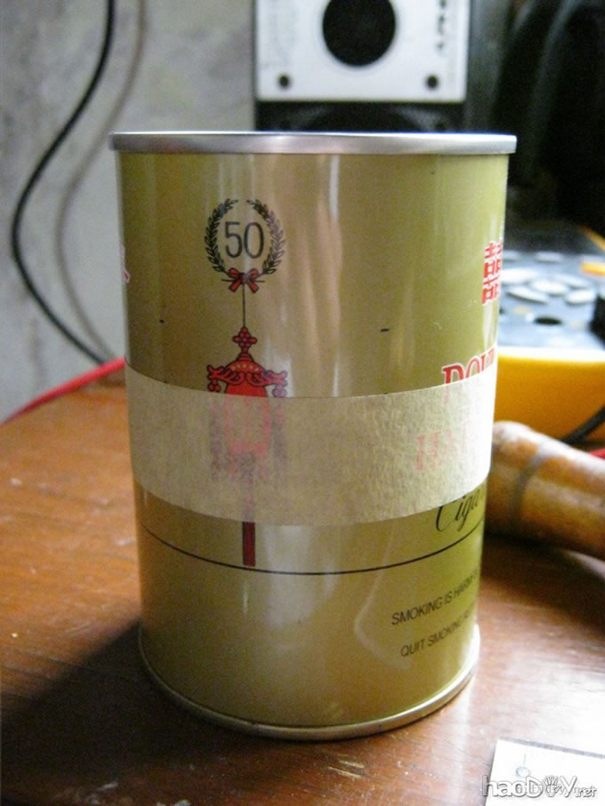 烟罐作牛罩变压器罩,废物利用,绿色环保.