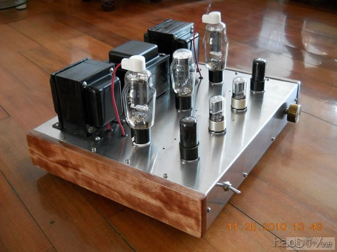 纯手工制作的6n9p+6v6+fu811A单端胆机
