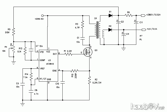 试验性的做了一个12V车载开关电源升压供电12ax7 12au7胆前级