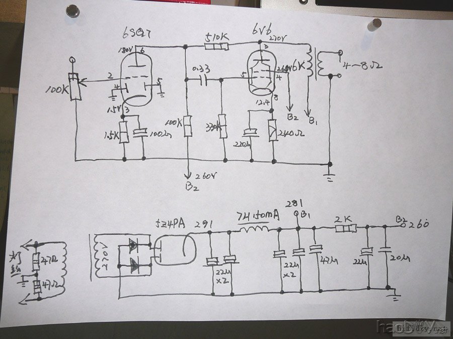 桥架版的6SQ7推6V6(6p6p)单端胆机