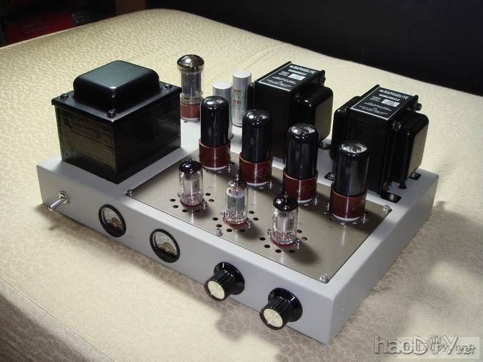 搭棚DIY一台ef86+ecc82+6V6(6p6p)推挽胆机