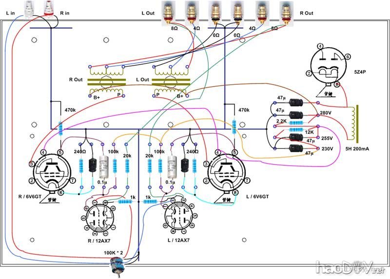 准备做个 12ax7+6V6(6p6p) 单端胆机功放