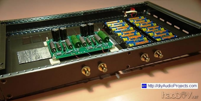 JFET唱机前置放大器的内部视图 英国译文:JFET RIAA唱机前置唱头放大器唱放套件