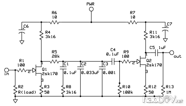 Boozhound实验室JFET唱机前置放大器套件(RIAA)原理 英国译文:JFET RIAA唱机前置唱头放大器唱放套件