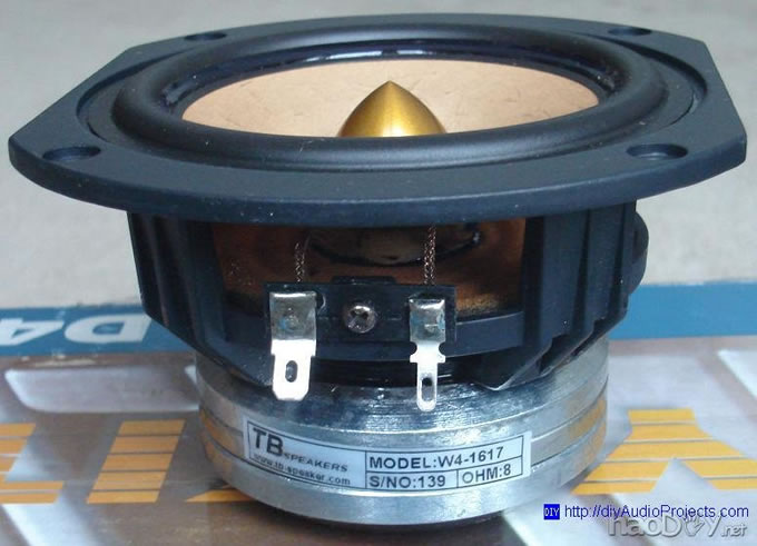 唐朝乐队W4-1617扬声器驱动器 加拿大译文:tang band TB w4-1617 DIY迷宫反射式4寸全频喇叭套件