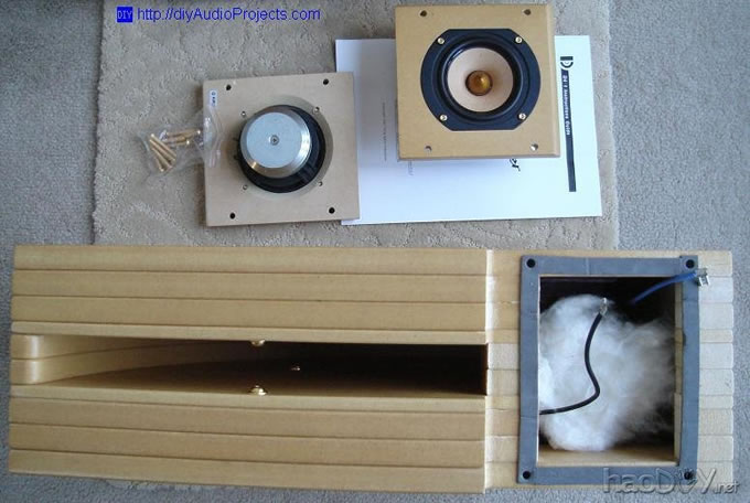 唐朝乐队D4-1喇叭套件建设 加拿大译文:tang band TB w4-1617 DIY迷宫反射式4寸全频喇叭套件