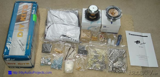 唐朝乐队D4-1扬声器套件零件 加拿大译文:tang band TB w4-1617 DIY迷宫反射式4寸全频喇叭套件