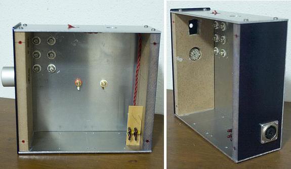 部分完成的5687前置放大器外壳 新加坡译文:5687真空管(电子管)Hi-Fi的前级放大器(LED偏置)