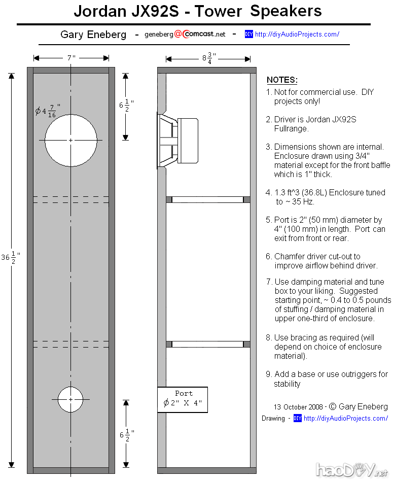 防护计划 - 乔丹JX92S大厦音箱 美国译文:JX92S 5寸 DIY落地全频喇叭音箱