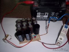 用大容量电容组放电方式 DIYmini点焊机