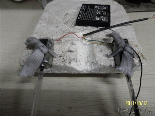 后面 自制玩具船 速度