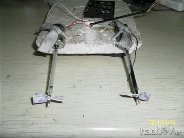 双浆 自制玩具船 速度