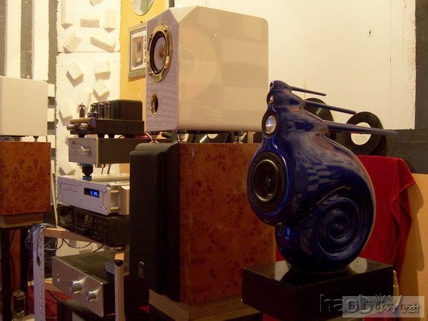 超级精心制作仿英国B&W天价鹦鹉螺音箱