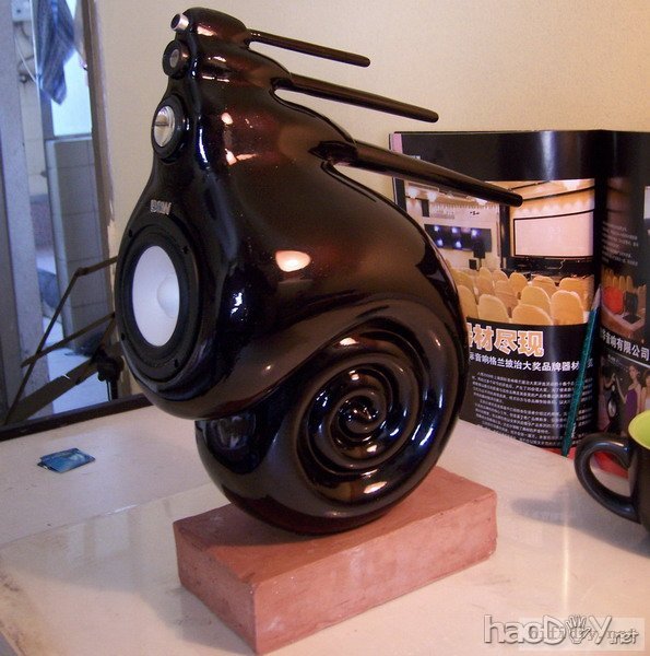 超级精心制作仿英国B&W天价鹦鹉螺音箱