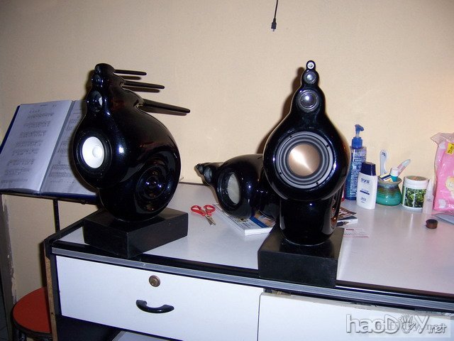 超级精心制作仿英国B&W天价鹦鹉螺音箱