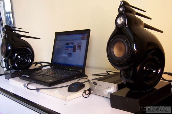 超级精心制作仿英国B&W天价鹦鹉螺音箱