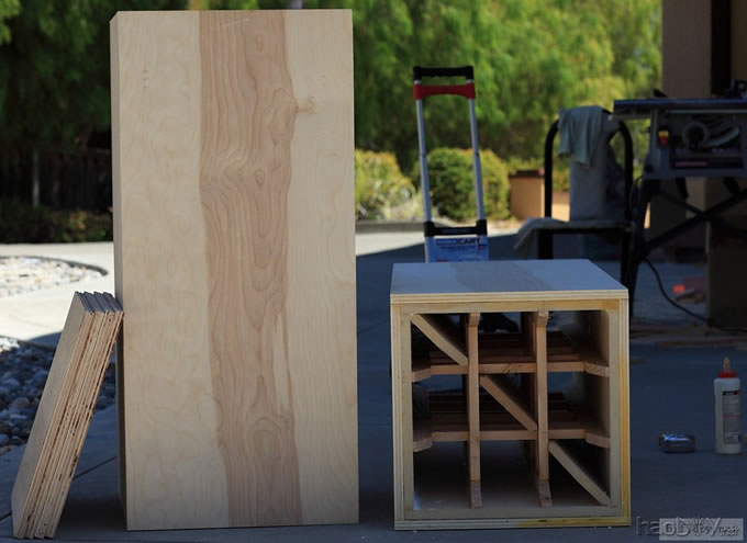 一款适合初学者DIY.专业工具制作的高级音箱书架箱