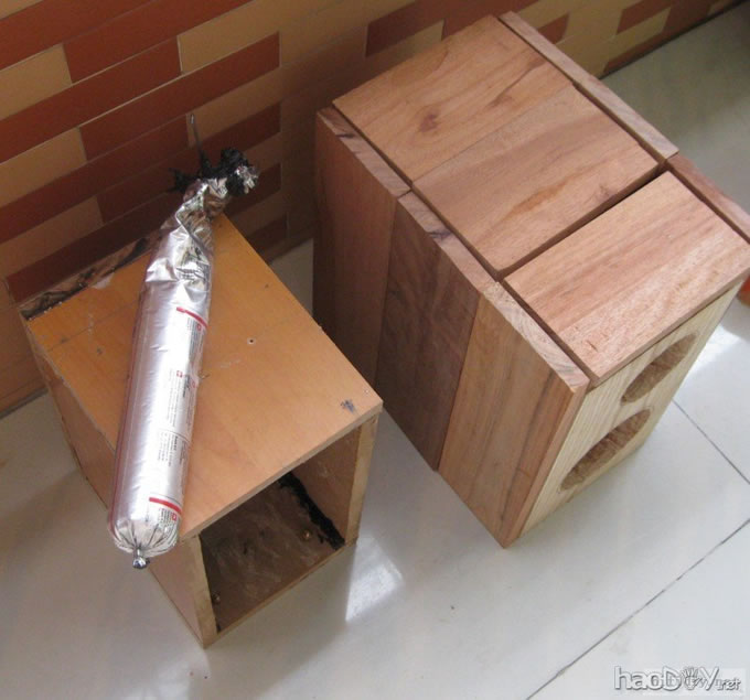 纯手工打造diy制作5寸实木书架箱