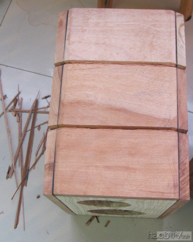 纯手工打造diy制作5寸实木书架箱