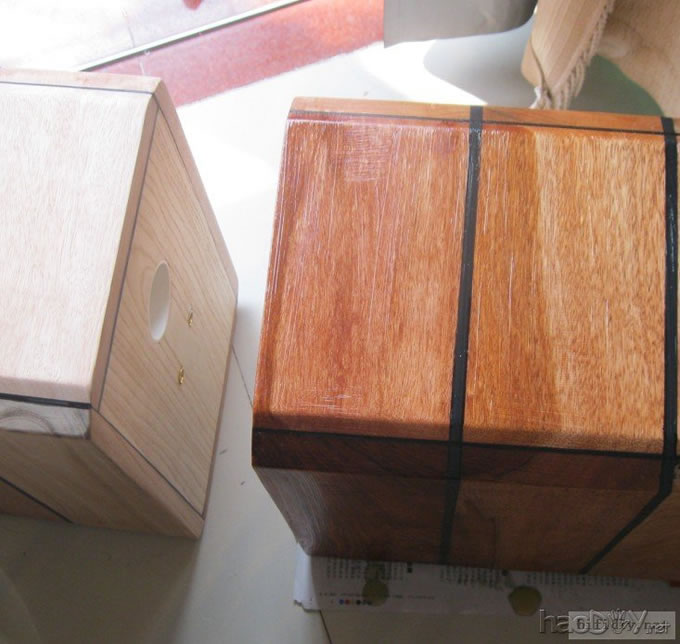 纯手工打造diy制作5寸实木书架箱