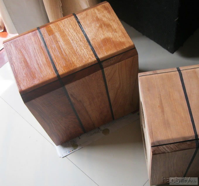 纯手工打造diy制作5寸实木书架箱