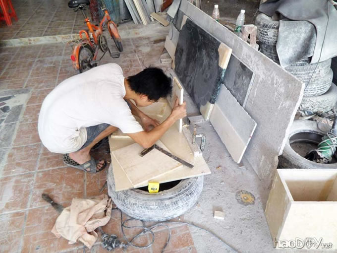 我最爱做石头音箱,又做2对大理石书架音箱