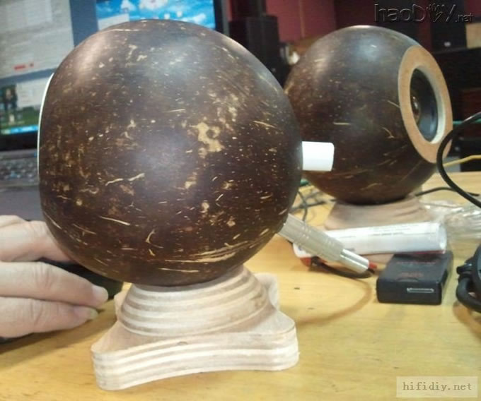 创意椰子壳箱体,JVC2.5寸小全频喇叭音箱单元