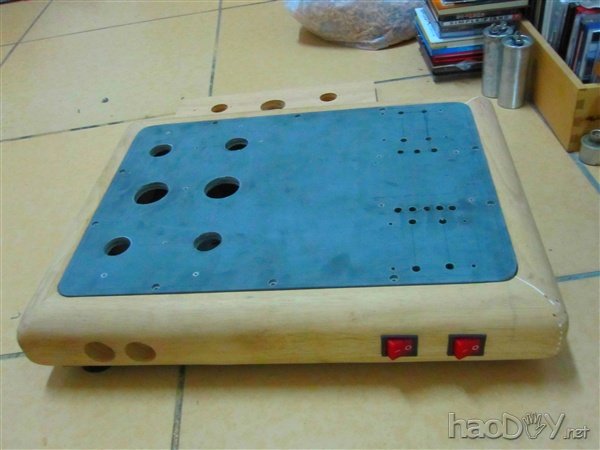 DIY制作的6SN7推FU50电子管单端胆机