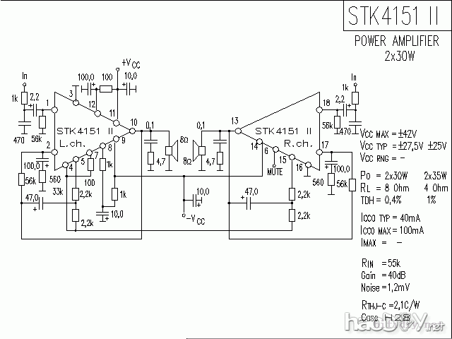 原始怀旧,搭棚三洋STK4151功放