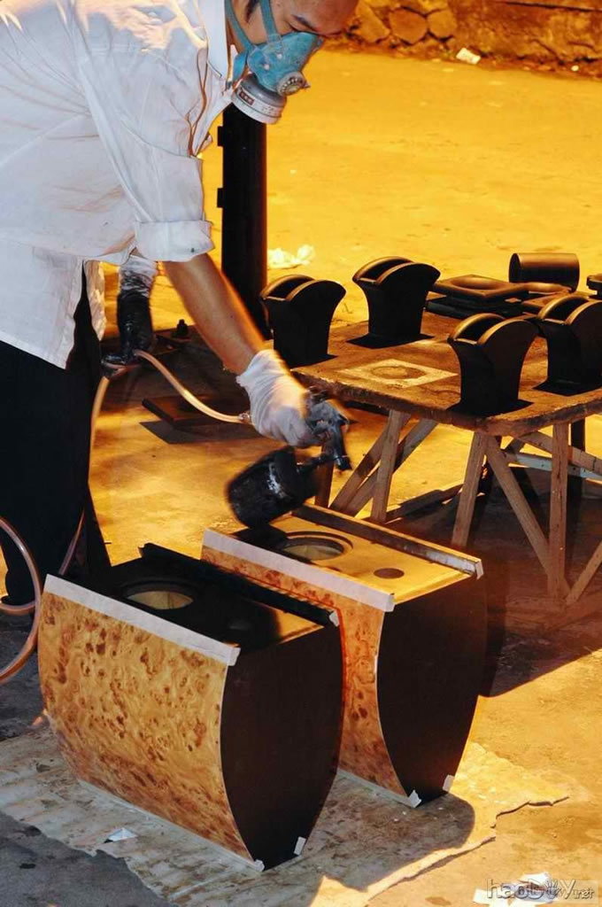 5.25寸全频喇叭diy制作书架箱