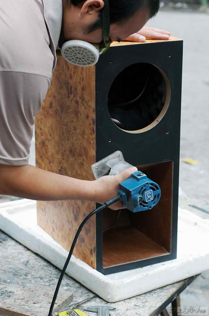 5.25寸全频喇叭diy制作书架箱