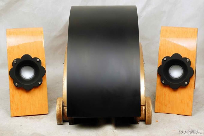 我爱“扭纹柴”2寸,3寸全频喇叭音箱+低音炮制作