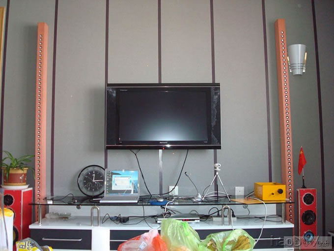 我做的1.2寸vifa威发全频喇叭音柱+8寸低音炮