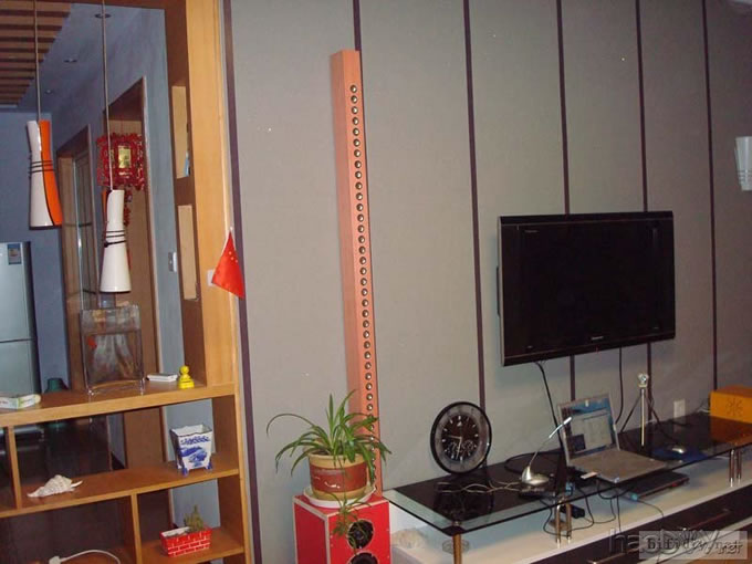 我做的1.2寸vifa威发全频喇叭音柱+8寸低音炮