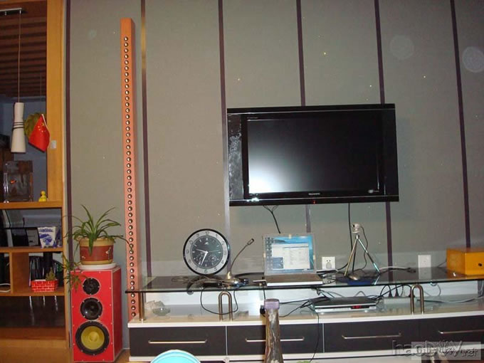 我做的1.2寸vifa威发全频喇叭音柱+8寸低音炮