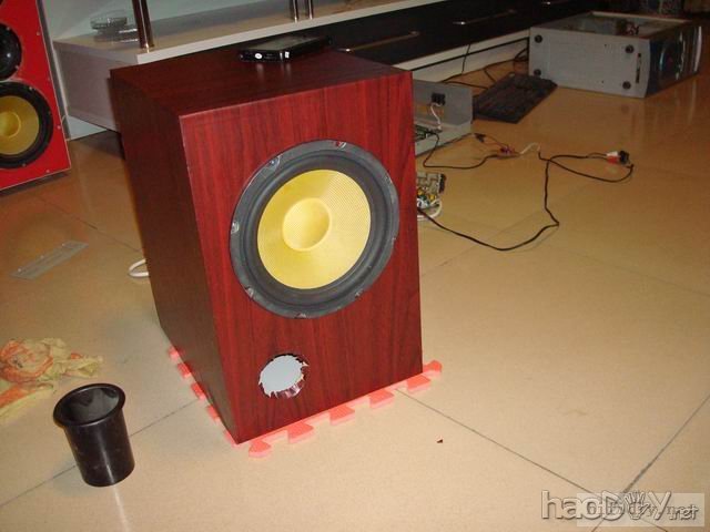 我做的1.2寸vifa威发全频喇叭音柱+8寸低音炮